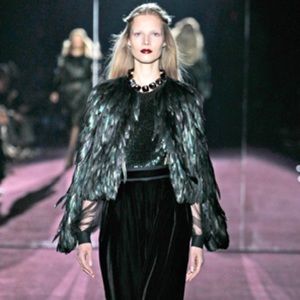 Rooster feather jacket